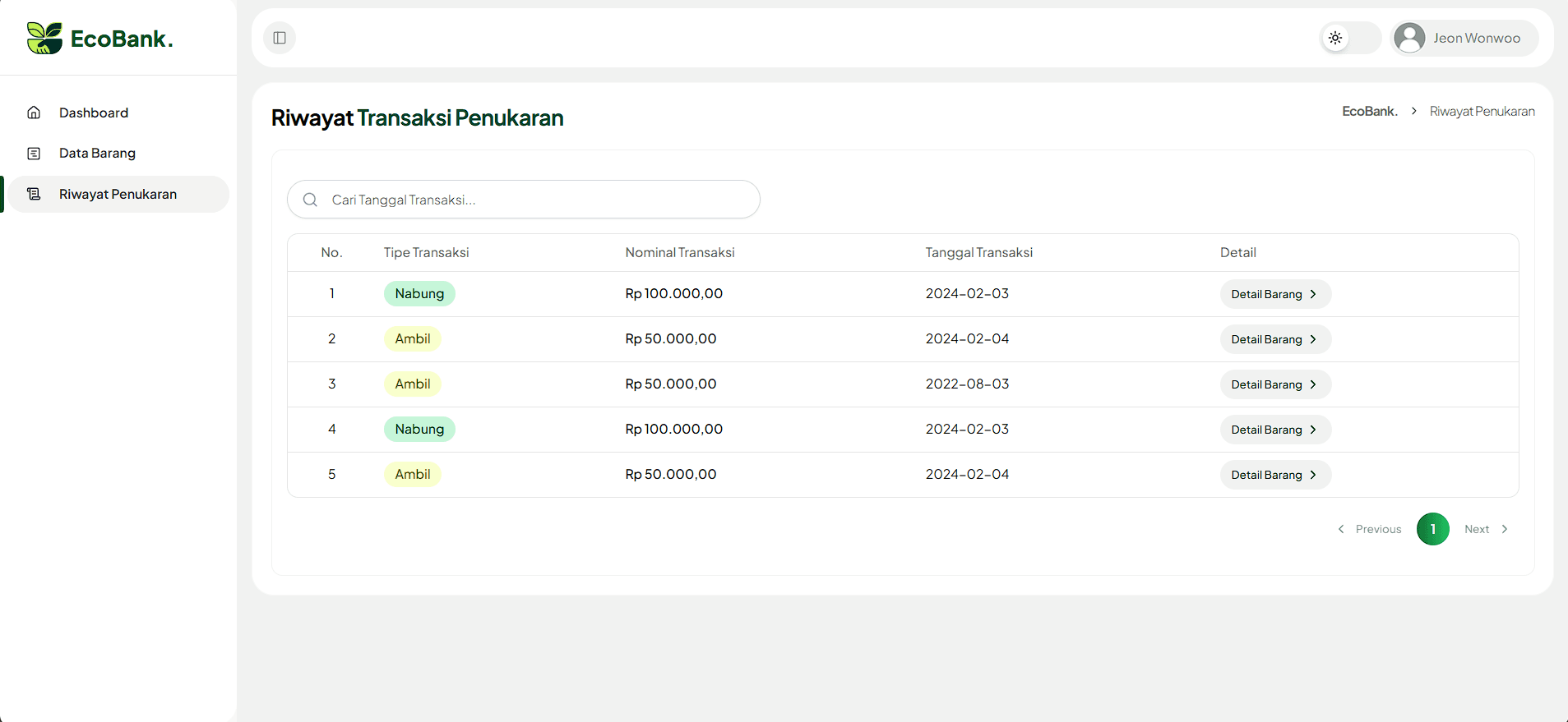 Dashboard Warga Hijau